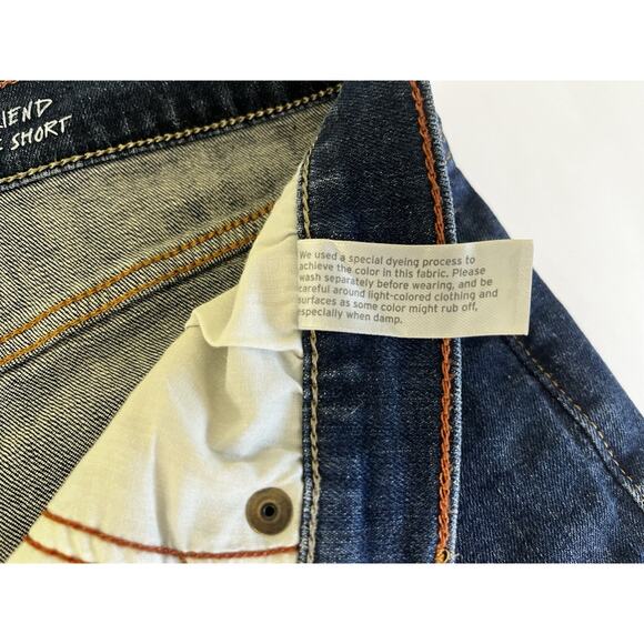 Eddie Bauer Boyfriend Shorts Womens 10 Blue Medium Wash Denim Low Rise Zip Fly - Picture 10 of 12